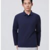 Brushed Long-Sleeve Cold-Store Uniform Polo with Bonded Double-Layer Collar Brushed Long-Sleeve Cold-Store Uniform Polo with Bonded Double-Layer Collar — reference garment view 8