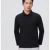 Brushed Long-Sleeve Cold-Store Uniform Polo with Bonded Double-Layer Collar Brushed Long-Sleeve Cold-Store Uniform Polo with Bonded Double-Layer Collar — reference garment view 7