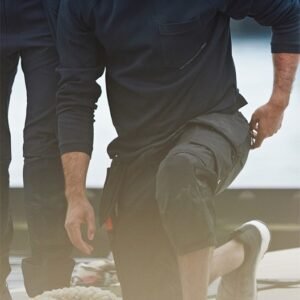 Custom 3/4 Stretch Craftsman Work Shorts with Detachable Tool Pockets — garment development reference