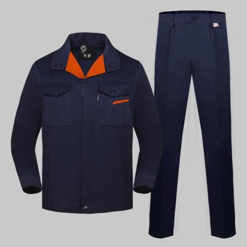 Custom Anti-Static Chemical Splash Workwear Set with Concealed Placket — garment development reference