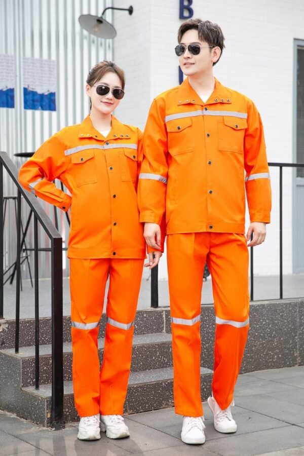 Custom Antistatic High-Visibility Industrial Coverall — reference garment view 2