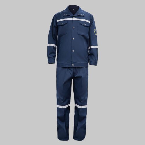 Custom Antistatic High-Visibility Snap-Front Workwear Suit Custom Antistatic High-Visibility Snap-Front Workwear Suit — garment development reference