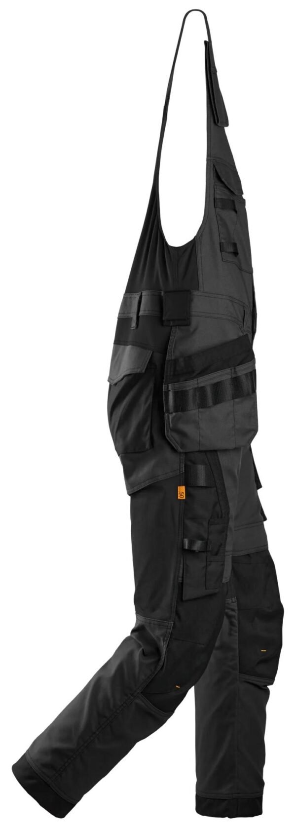 Custom Canvas-Stretch Bib Work Trousers with Holster Pockets Custom Canvas-Stretch Bib Work Trousers with Holster Pockets — reference garment view 4