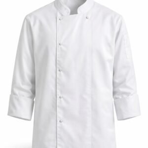 Custom Classic Long-Sleeve Chef Jacket with Folded Cuffs - complete garment view