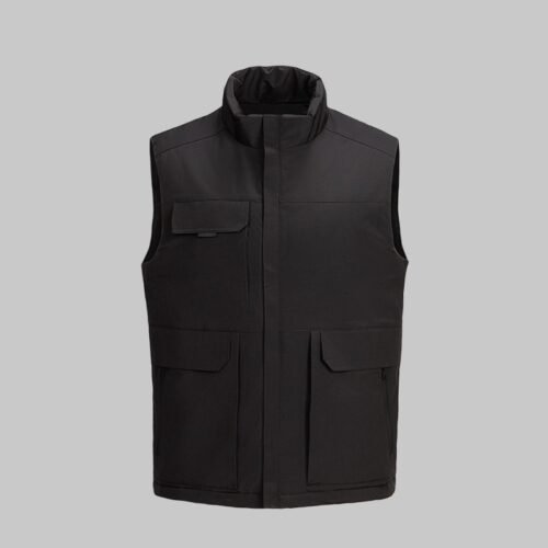 Custom Cold-Store Insulated Stand-Collar Work Vest — garment development reference