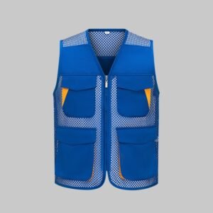 Custom Color-Block Mesh Team Work Vest — reference garment view 2