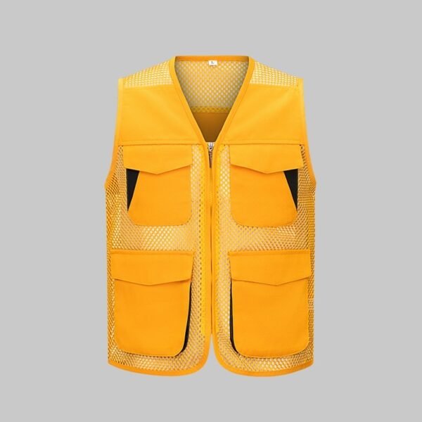 Custom Color-Block Mesh Team Work Vest Custom Color-Block Mesh Team Work Vest — reference garment view 3
