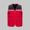 Custom Color-Block Reflective Multi-Pocket Work Vest - additional same-model product view