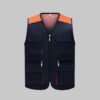 Custom Colorblock Mesh Utility Work Vest Custom Colorblock Mesh Utility Work Vest — reference garment view 3