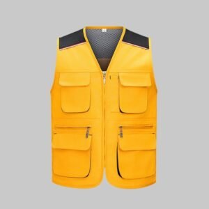 Custom Colorblock Mesh Utility Work Vest — garment development reference