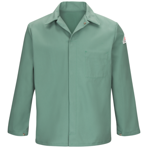 Custom Concealed-Closure Industrial Work Coat Custom Concealed-Closure Industrial Work Coat — garment development reference