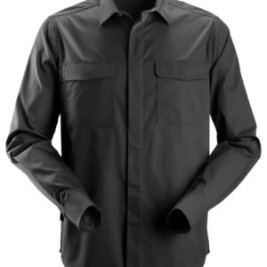 Custom Concealed-Closure Long Sleeve Service Shirt — garment development reference
