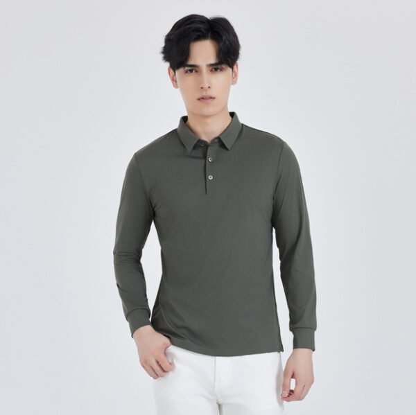 Custom Concealed-Snap Long Sleeve Work Polo — garment development reference