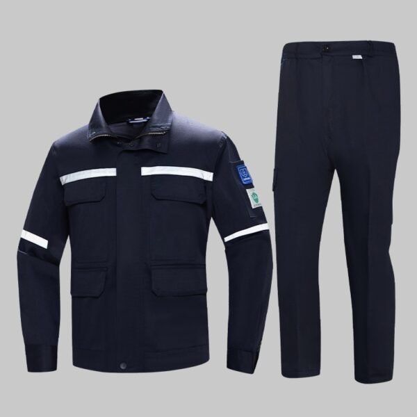 Custom Convertible-Collar Anti-Static Workwear Jacket and Trouser Set Custom Convertible-Collar Anti-Static Workwear Jacket and Trouser Set - additional same-model product view