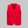 Custom Cotton-Forward V-Neck Work Vest with Metal-Look Zipper Custom Cotton-Forward V-Neck Work Vest with Metal-Look Zipper — garment development reference