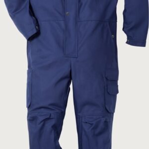 Custom Cotton Twill Industrial Coverall with Knee-Pad Pocket Options — garment development reference