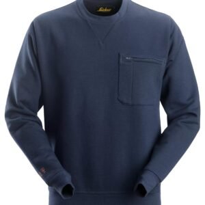 Custom Crew-Neck Workwear Sweatshirt with Optional Zipped Chest Pocket — garment development reference