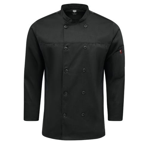 Custom Double-Breasted Airflow Chef Coat — garment development reference