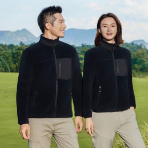 Custom Double-Faced Fleece Full-Zip Work Jacket — garment development reference