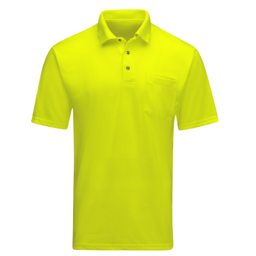 Custom Enhanced-Visibility Short-Sleeve Work Polo with Reflective Tape Custom Enhanced-Visibility Short-Sleeve Work Polo with Reflective Tape — garment development reference
