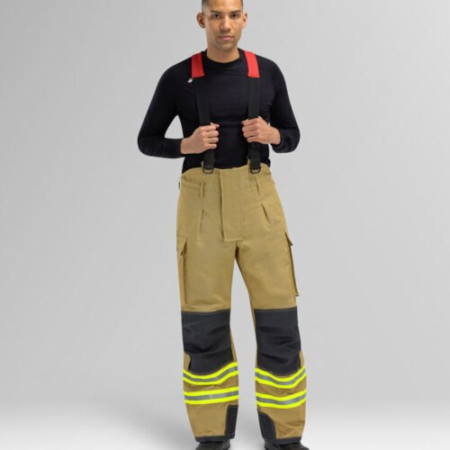 Custom Fire and Rescue Inspired Bib-and-Brace Work Trousers Custom Fire and Rescue Inspired Bib-and-Brace Work Trousers — garment development reference