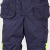 Custom Flame-Resistant Craftsman Bib-and-Brace with Knee-Pad Pocket Options Custom Flame-Resistant Craftsman Bib-and-Brace with Knee-Pad Pocket Options — garment development reference
