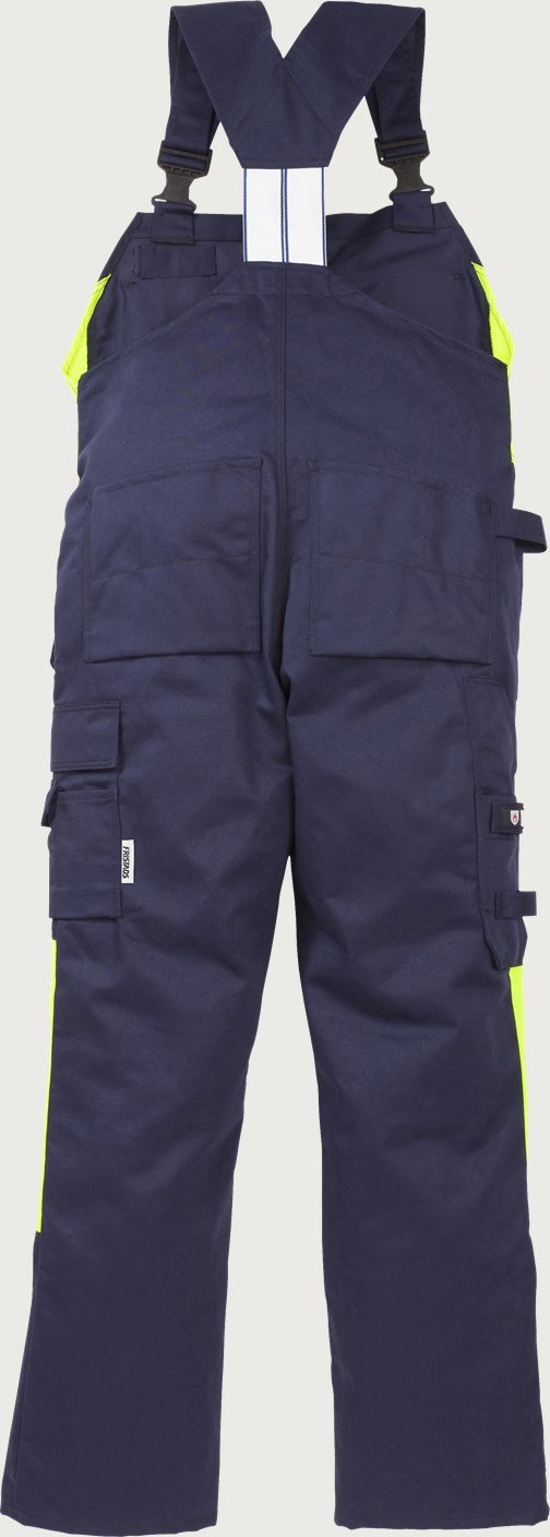 Custom Flame-Resistant Craftsman Bib-and-Brace with Knee-Pad Pocket Options Custom Flame-Resistant Craftsman Bib-and-Brace with Knee-Pad Pocket Options — reference garment view 2