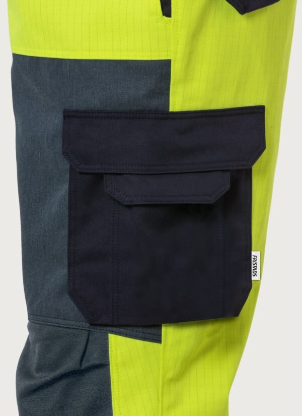 Custom Flame-Resistant High-Visibility Bib-and-Brace Overalls Custom Flame-Resistant High-Visibility Bib-and-Brace Overalls — reference garment view 4