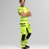 Custom Fluorescent Crew-Neck Reflective Work T-Shirt Custom Fluorescent Crew-Neck Reflective Work T-Shirt - additional product view