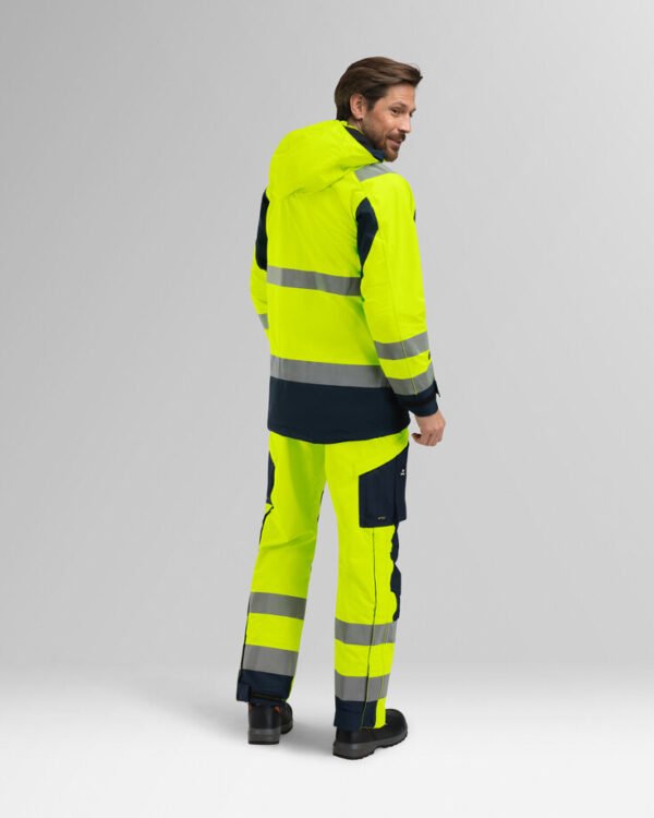 Custom Fluorescent-Panel Weather Work Jacket with Detachable Hood — reference garment view 6