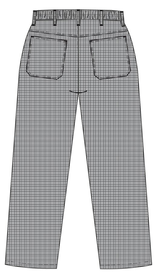 Custom Full-Back Elastic Unisex Chef Trousers - additional product view