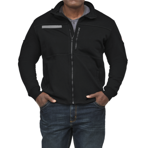 Custom Full-Zip Fleece Work Jacket for FR Target Development — garment development reference