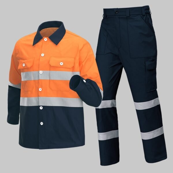 Custom Heavy-Duty Industrial Jacket and Trouser Workwear Set — garment development reference