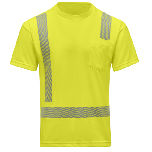 Custom Hi-Vis Short-Sleeve Reflective Pocket Work T-Shirt — garment development reference