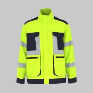 Custom Hi-Vis Stretch Softshell Fleece Work Jacket - additional same-model product view