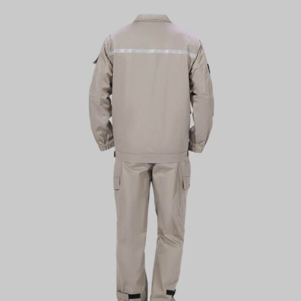 Custom High-Visibility Antistatic Workwear Suit with Stand Collar Custom High-Visibility Antistatic Workwear Suit with Stand Collar — reference garment view 2