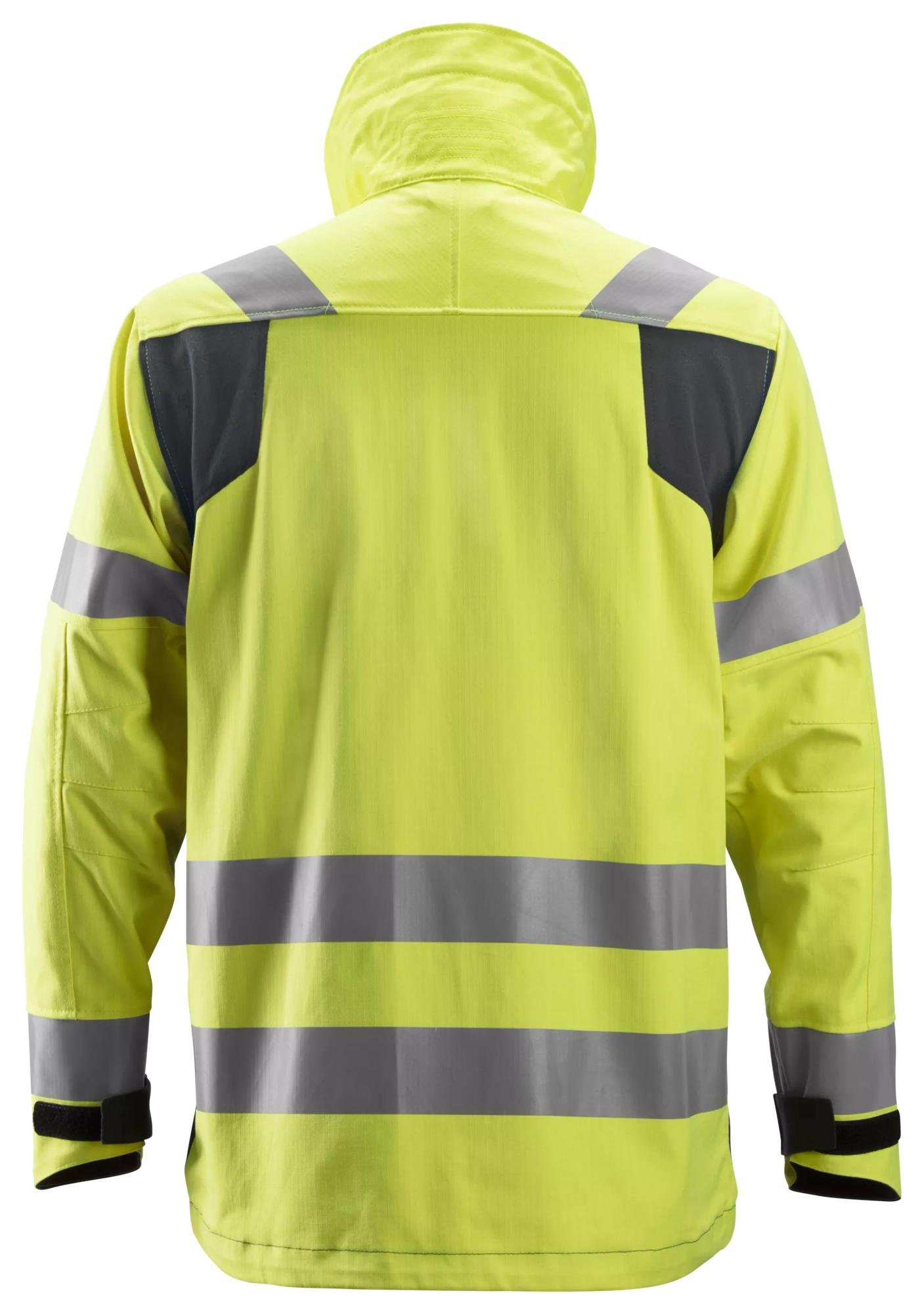 Custom High-Visibility Articulated Work Jacket with Utility Pockets — garment development reference