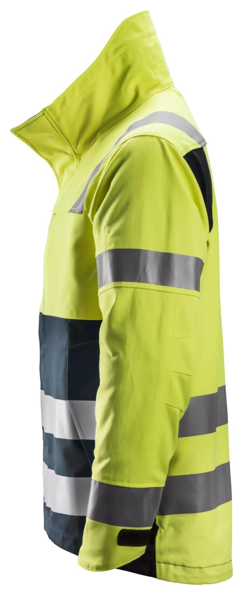 Custom High-Visibility Articulated Work Jacket with Utility Pockets — garment development reference