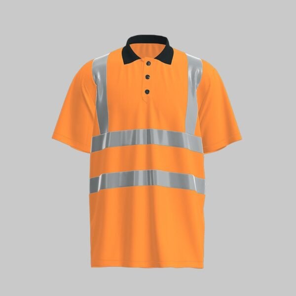Custom High-Visibility Birdseye Knit Polo Shirt - additional same-model product view