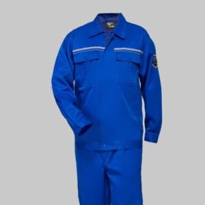 Custom High-Visibility Chemical Workwear Set with Zip Jacket — garment development reference