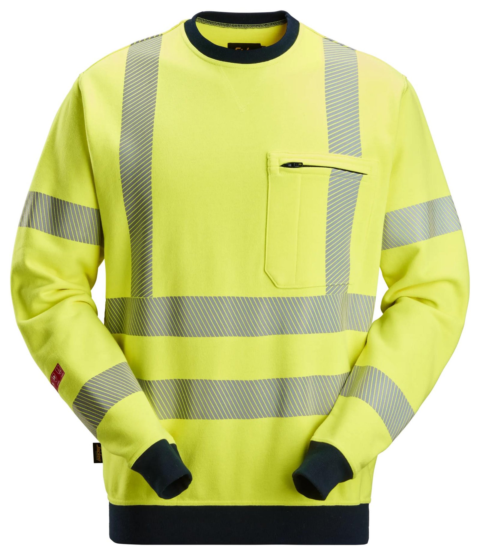 Custom High-Visibility Crew-Neck Utility Sweatshirt — garment development reference