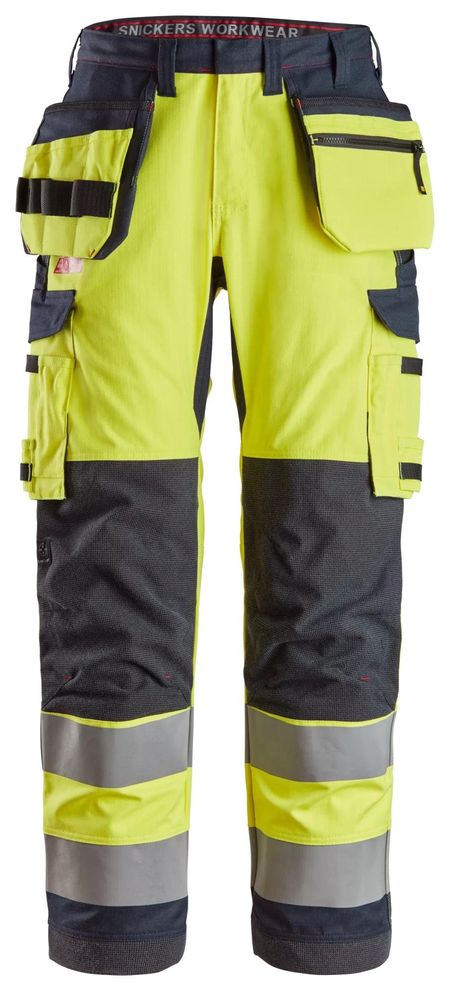Hi-Vis Pants — ProtecWork, Work Trousers Holster Pockets Equal Leg Pockets, High-Vis Class 2 garment reference