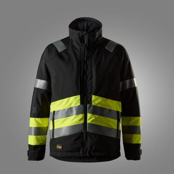 Custom High-Visibility Extended-Back Insulated Cold-Store Work Jacket Custom High-Visibility Extended-Back Insulated Cold-Store Work Jacket — garment development reference