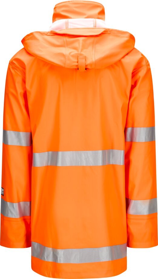 Custom High-Visibility Hooded Welded-Seam Work Rain Jacket — reference garment view 3