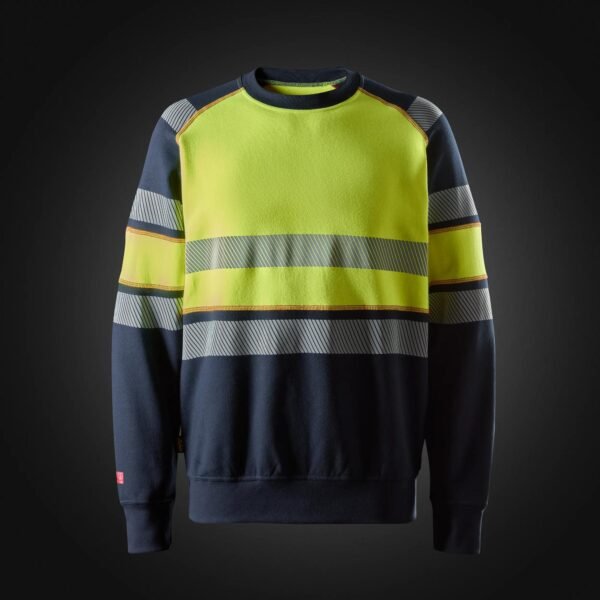 Custom High-Visibility Raglan Crew Work Sweatshirt Custom High-Visibility Raglan Crew Work Sweatshirt — garment development reference