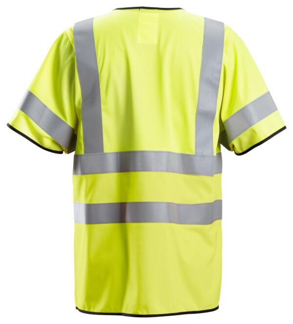 Custom High-Visibility Short-Sleeve Work Vest with Zip Pockets Custom High-Visibility Short-Sleeve Work Vest with Zip Pockets — reference garment view 2