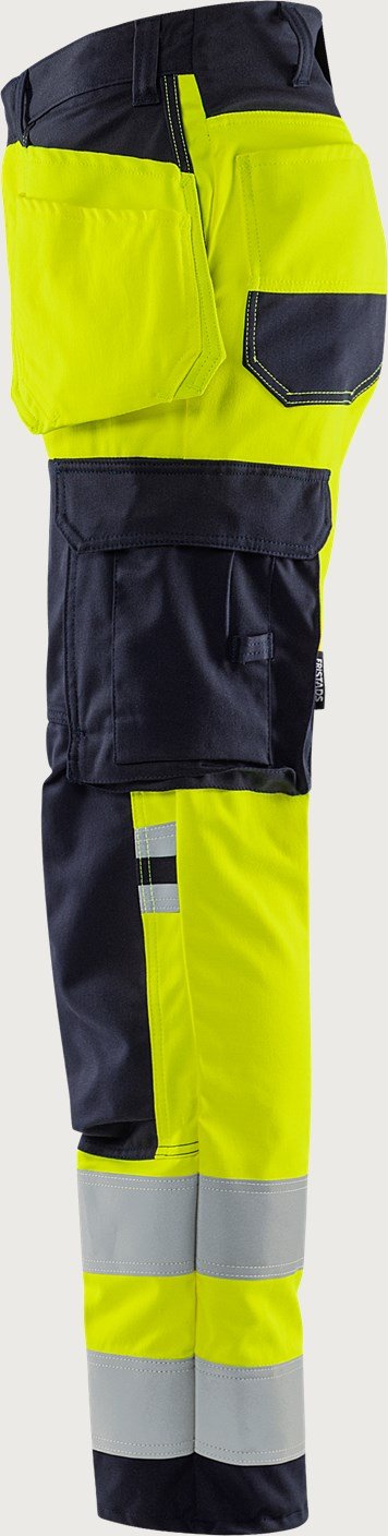 Custom High-Visibility Stretch Craftsman Trousers with Right Folding-Rule Pocket — reference garment view 4
