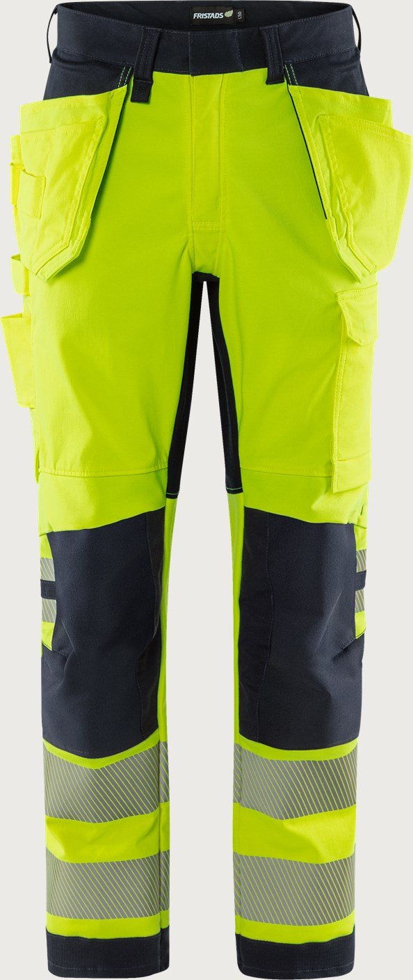 Custom High-Visibility Stretch Craftsman Trousers with Tool Pockets — garment development reference