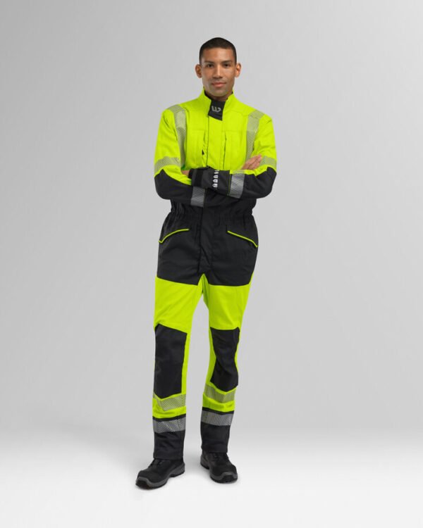 Custom High-Visibility Stretch Multi-Pocket Work Coverall Custom High-Visibility Stretch Multi-Pocket Work Coverall — garment development reference