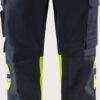 Custom High-Visibility Stretch Work Trousers with Knee Pad Pockets Custom High-Visibility Stretch Work Trousers with Knee Pad Pockets — garment development reference